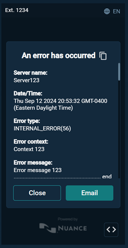 Error details